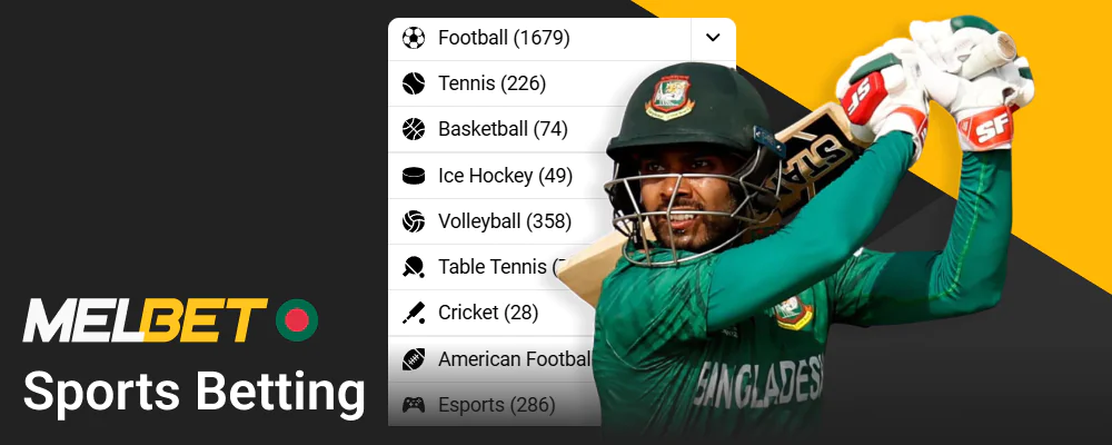 Melbet offers sports betting to users in Bangladesh